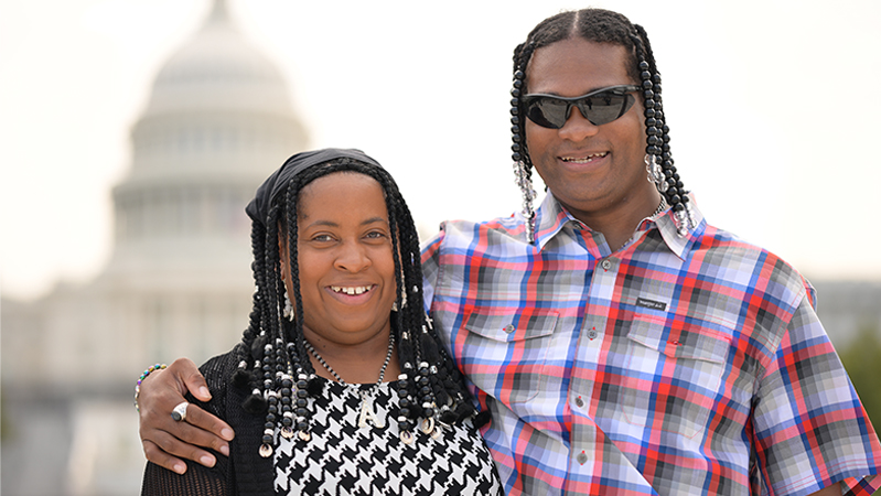 Aretha Sims and Marques Harris